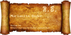 Murlasits Bodor névjegykártya
